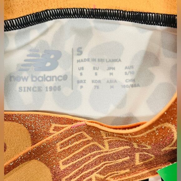 New Balance Relentless Crossover Printed 7/8 Tight - black/white/orange Size S - Picture 10 of 10